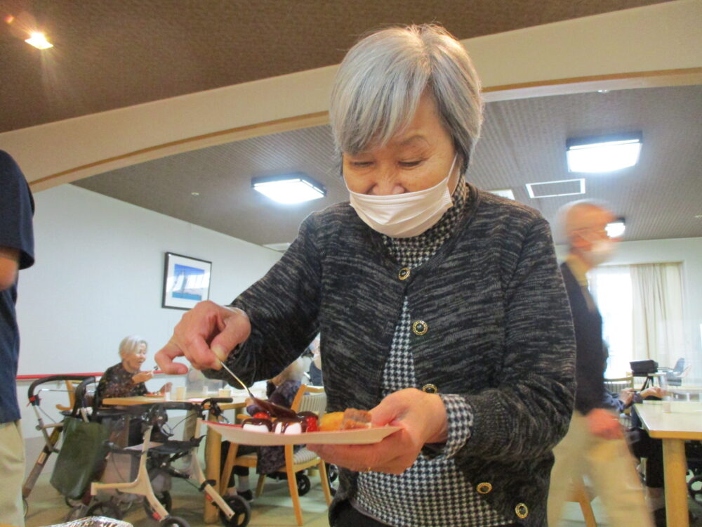 静岡市葵区老人ホーム_チョコレートフォンデュ