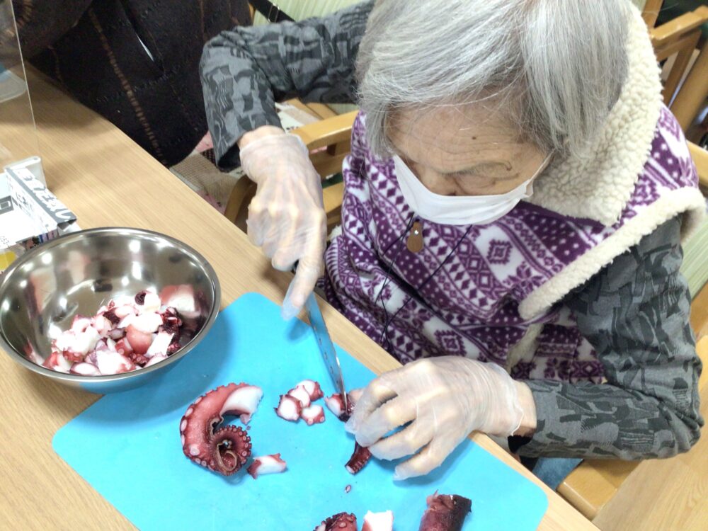 静岡市北区老人ホーム_たこ焼きパーティー