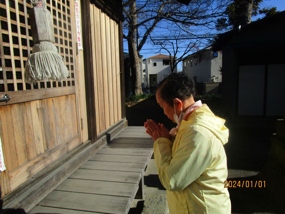 静岡市清水区老人ホーム_2024年毎年恒例元旦初詣押切八幡神社