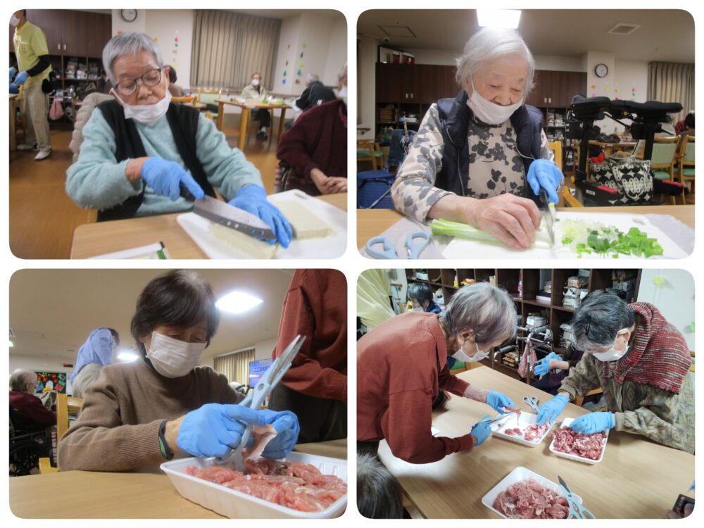 藤枝市老人ホーム_イベント食具だくさんあったか豚汁