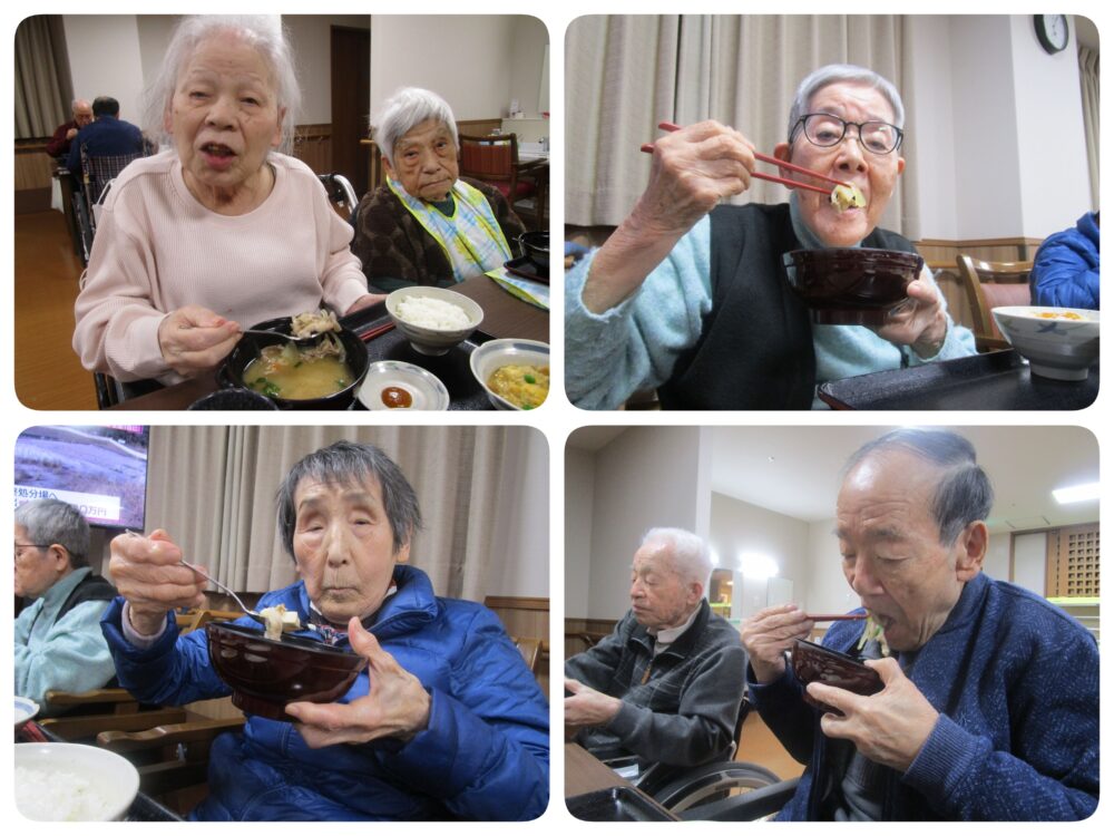 藤枝市老人ホーム_イベント食具だくさんあったか豚汁