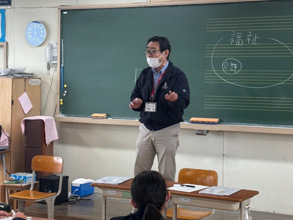 静岡市清水区老人ホーム_清水袖師中学校にお招きいただきました