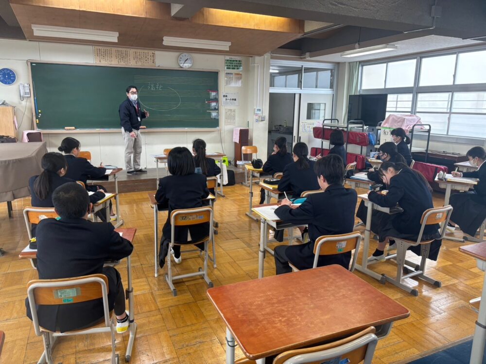 静岡市清水区老人ホーム_清水袖師中学校にお招きいただきました