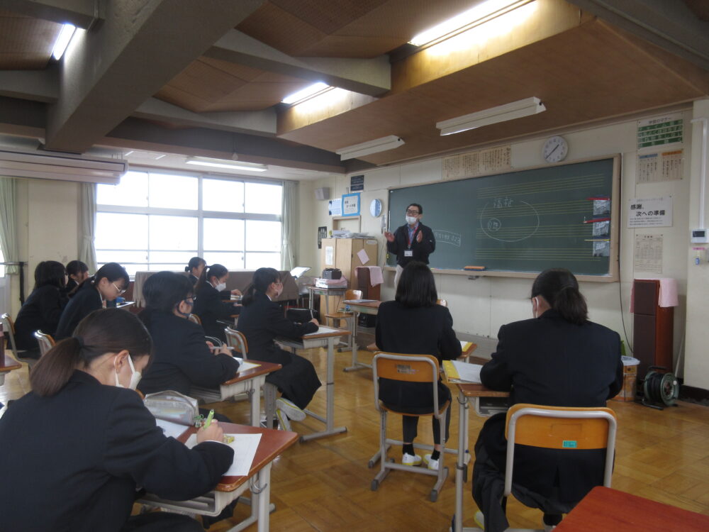 静岡市清水区老人ホーム_清水袖師中学校にお招きいただきました