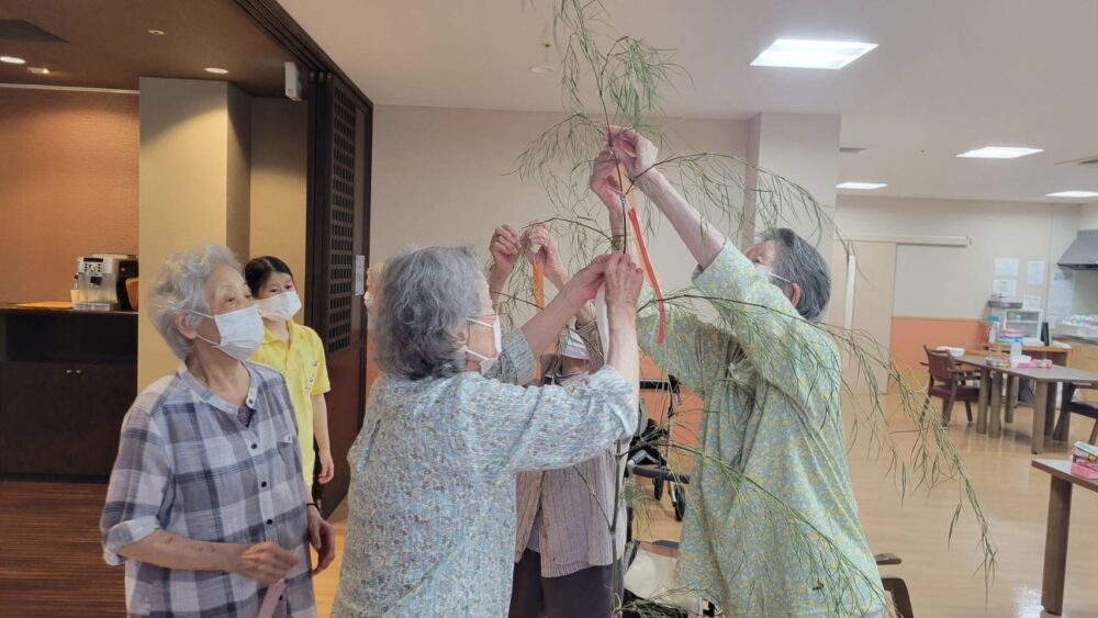浜松市老人ホーム_涼を愉しむ七夕茶会 　準備編