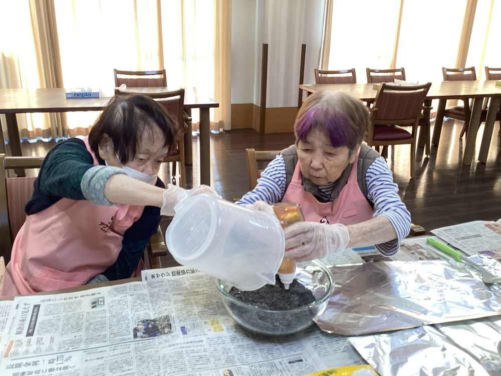 静岡市清水区老人ホーム_生活リハビリクラブ押切料理クラブ抹茶のパンケーキ