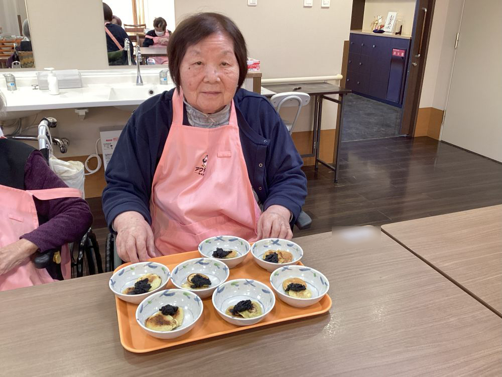 静岡市清水区老人ホーム_生活リハビリクラブ押切料理クラブ抹茶のパンケーキ