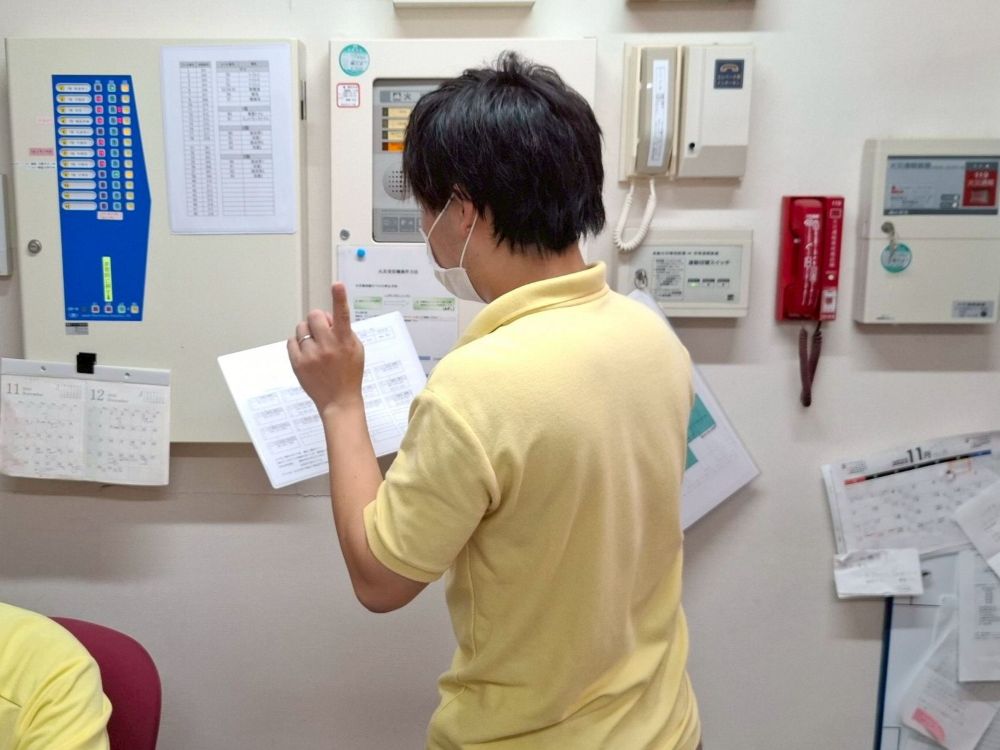 駿東郡長泉町老人ホーム_安心して過ごすために避難行動と水消火器体験