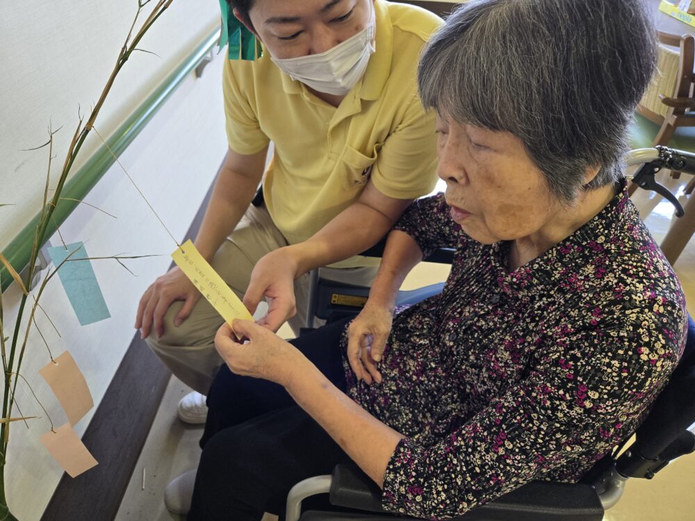 静岡市駿河区老人ホーム_七夕レクリエーション